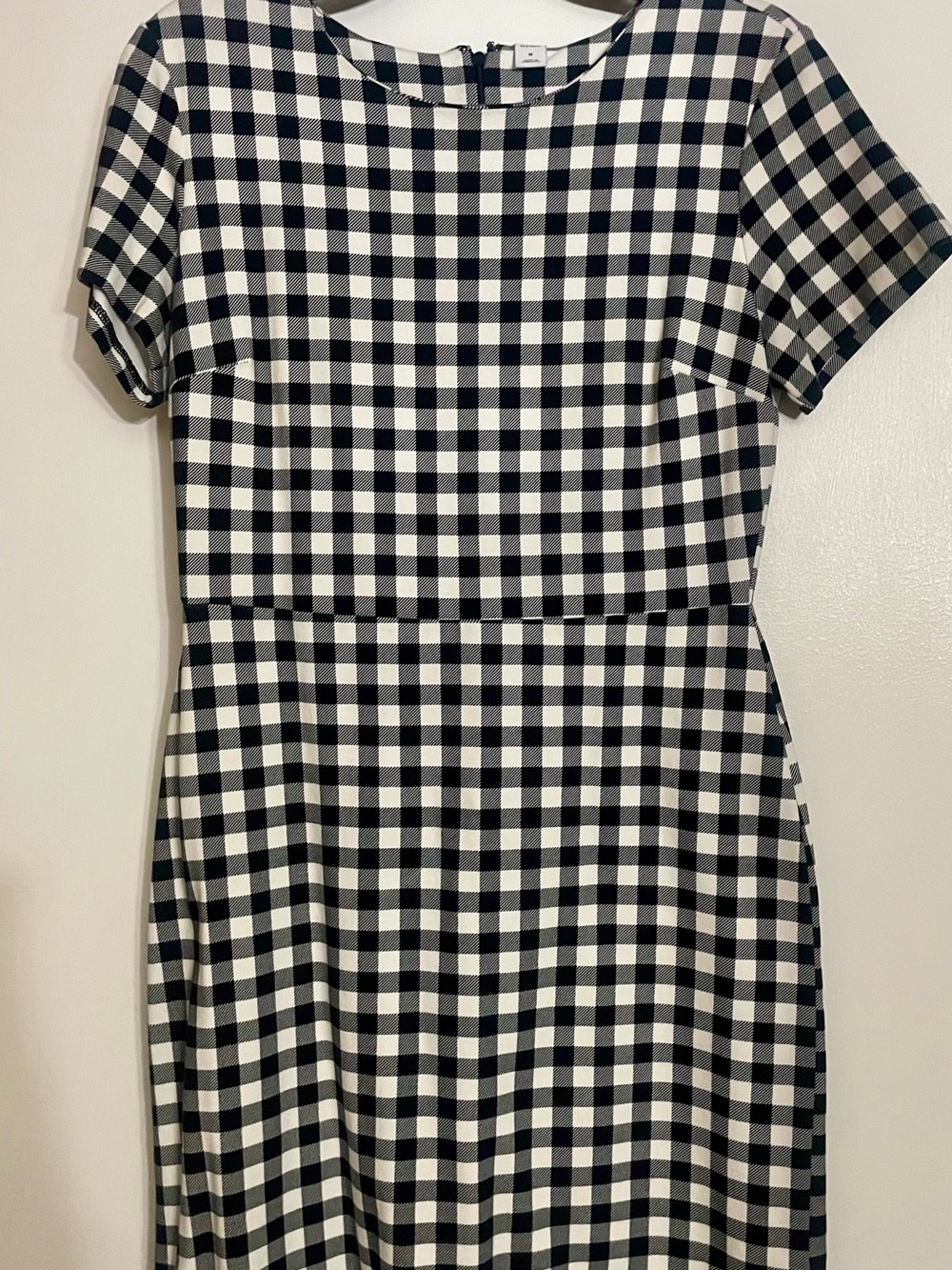 Old Navy Black and White Gingham Midi Dress